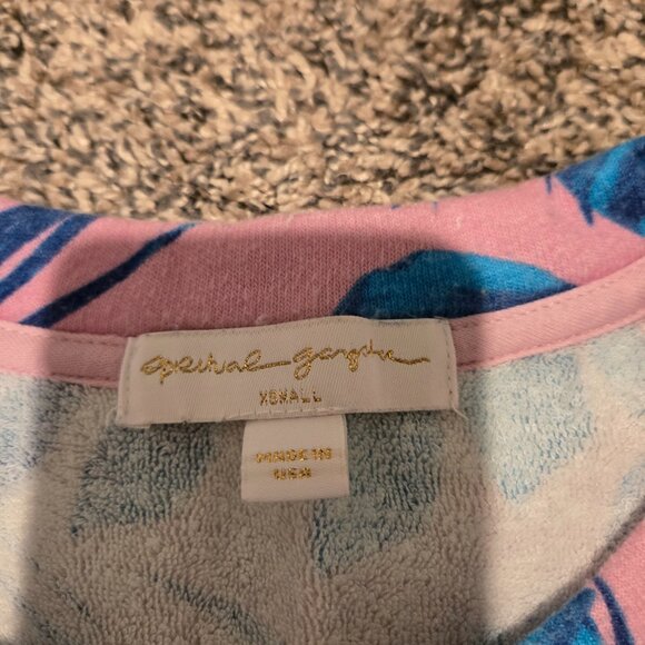 Spiritual Gangster Palm Leaf Logo Sweatshirt Pink Blue XS - Picture 3 of 5